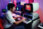 Man at Computer, Hand on Keyboard, 1980s, TECV02P12_05