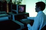 Man at Computer, Hand on Keyboard, 1980s, TECV02P12_17