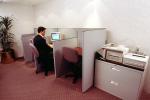 Office, cubicles, Man with Desktop Computer, TECV03P09_07