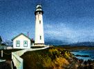 Pigeon Point Lighthouse, California, Pacific Ocean, West Coast, Paintography