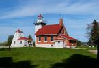 Sherwood Point Light House, Sturgeon Bay, Door County, Green Bay Peninsula, Wisconsin, Lake Michigan, Great Lake, TLHD01_072
