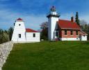 Sherwood Point Light House, Sturgeon Bay, Door County, Green Bay Peninsula, Wisconsin, Lake Michigan, Great Lake, TLHD01_074
