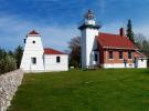 Sherwood Point Light House, Sturgeon Bay, Door County, Green Bay Peninsula, Wisconsin, Lake Michigan, Great Lake, TLHD01_075