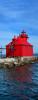 Sturgeon Bay Ship Canal Pierhead Lighthouse, Door County, Green Bay Peninsula, Wisconsin, Lake Michigan, Great Lake, Panorama, TLHD01_080