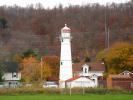 Munising Range Lighthouse, Michigan, Lake Superior, Great Lakes, autumn, TLHD01_203