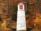 Munising Rear Range Lighthouse, Michigan, Lake Superior, Great Lakes, autumn, TLHD01_207