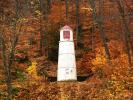 Munising Rear Range Lighthouse, Michigan, Lake Superior, Great Lakes, autumn, TLHD01_208