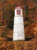 Munising Rear Range Lighthouse, Michigan, Lake Superior, Great Lakes, autumn, TLHD01_209
