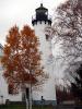 Point Iroquois Lighthouse, Michigan, Lake Superior, Great Lakes, TLHD01_239