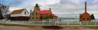Old Mackinac Point LIghthouse, Michigan, Great Lakes, Panorama, TLHD01_253