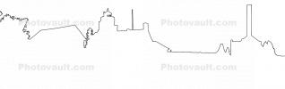 Old Mackinac Point LIghthouse outline, line drawing