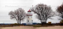 Cheboygan Crib Lighthouse, Cheboygan, Lake Huron, Great Lakes, Panorama