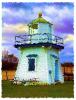 Port Clinton Lighthouse, Portage River, Ohio, Lake Erie, Great Lakes, Paintography, TLHD02_046B