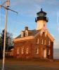 Morgan Point Lighthouse, Mystic Harbor, Connecticut, Atlantic Ocean, East Coast, Eastern Seaboard, Harbor, TLHD04_038