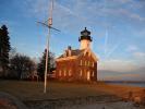 Morgan Point Lighthouse, Mystic Harbor, Connecticut, Atlantic Ocean, East Coast, Eastern Seaboard, Harbor, TLHD04_039
