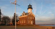 Morgan Point Lighthouse, Mystic Harbor, Connecticut, Atlantic Ocean, East Coast, Eastern Seaboard, Harbor