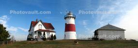Stratford Point Lighthouse, Housatonic River, Connecticut, Atlantic Ocean, East Coast, Eastern Seaboard, Panorama