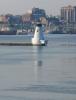 Palmer Island Lighthouse, New Bedford, Massachusetts, Atlantic Ocean, East Coast, Eastern Seaboard