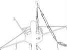 Lightship Swiftsure mast outline, line drawing, TLHD04_222O
