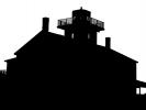 Tuckers Island Lighthouse silhouette, shape, TLHD05_040M