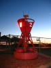 Buoy, Oak Island Lighthouse, south of Wilmington, North Carolina, East Coast, Atlantic Ocean, Eastern Seaboard, Twilight, Dusk, Dawn, TLHD05_206