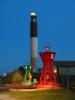 Buoy, Oak Island Lighthouse, south of Wilmington, North Carolina, East Coast, Atlantic Ocean, Eastern Seaboard, Twilight, Dusk, Dawn, TLHD05_208