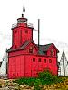 Holland Harbor Lighthouse, Michigan, Lake Michigan, Great Lakes, TLHD05_286B