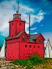 Holland Harbor Lighthouse, Michigan, Lake Michigan, Great Lakes, Paintography