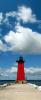 Manistique East Breakwater Lighthouse, Lake Michigan, Great Lakes, Panorama, TLHD06_126