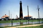 Bolivar Point Lighthouse, Port Bolivar, Galveston Bay, Texas, Gulf Coast, 1950s, TLHV01P15_13
