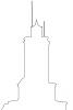 Angel's Gate Lighthouse line drawing, outline, shape , TLHV02P03_03O