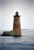 Whaleback Ledge Lighthouse, Kittery, Maine, East Coast, Eastern Seaboard, Atlantic Ocean