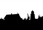 Lighthouse silhouette, shape, logo, TLHV02P13_12MB