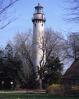 Grosse Point Harbor Lighthouse, Evanston, Illinois, Lake Michigan, Great Lakes, TLHV03P01_02