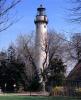 Grosse Point Harbor Lighthouse, Evanston, Illinois, Lake Michigan, Great Lakes, TLHV03P01_03