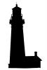 Yaquina Head Lighthouse Silhouette, Oregon, West Coast, Pacific Ocean, logo, shape, TLHV03P05_08M