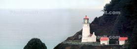 Heceta Head Lighthouse, Oregon, West Coast, Pacific Ocean, Panorama