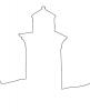 Table Bluff Lighthouse outline, line drawing
