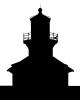 Point Cabrillo Lighthouse silhouette, Mendocino County, California, West Coast, Pacific Ocean, logo, Point Cabrillo Lighthouse, shape