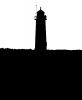 Kenosha Pierhead Lighthouse silhouette, Kenosha, Lake Michigan, Great Lakes, Wisconsin, USA, logo, shape
