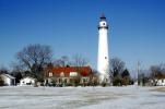 Wind Point Lighthouse, north of Racine, Wisconsin, Lake Michigan, Great Lakes, TLHV03P12_05