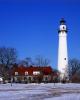 Wind Point Lighthouse, north of Racine, Wisconsin, Lake Michigan, Great Lakes, TLHV03P12_10