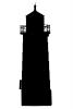 Milwaukee Breakwater Lighthouse silhouette, Wisconsin, Lake Michigan, Great Lakes, logo, shape, TLHV03P14_02M