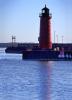Milwaukee Breakwater Lighthouse, Wisconsin, Lake Michigan, Great Lakes, TLHV03P14_03B