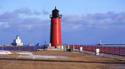 Milwaukee Breakwater Lighthouse, Wisconsin, Lake Michigan, Great Lakes, TLHV03P14_07B