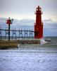 Algoma Pierhead Lighthouse, Wisconsin, Lake Michigan, Great Lakes, northern pier, Ahnapee River, TLHV04P01_19