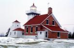 Sherwood Point Light House, Sturgeon Bay, Door County, Green Bay Peninsula, Wisconsin, Lake Michigan, Great Lake, TLHV04P02_18