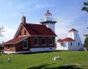 Sherwood Point Light House, Sturgeon Bay, Door County, Green Bay Peninsula, Wisconsin, Lake Michigan, Great Lakes, TLHV04P06_02
