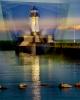 Duluth Harbor North Breakwater Lighthouse, Minnesota, Lake Superior, Great Lakes, Harbor, Paintography, TLHV04P11_09B
