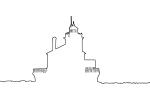 Oswego West Pierhead Lighthouse outline, line drawing, TLHV05P03_15O